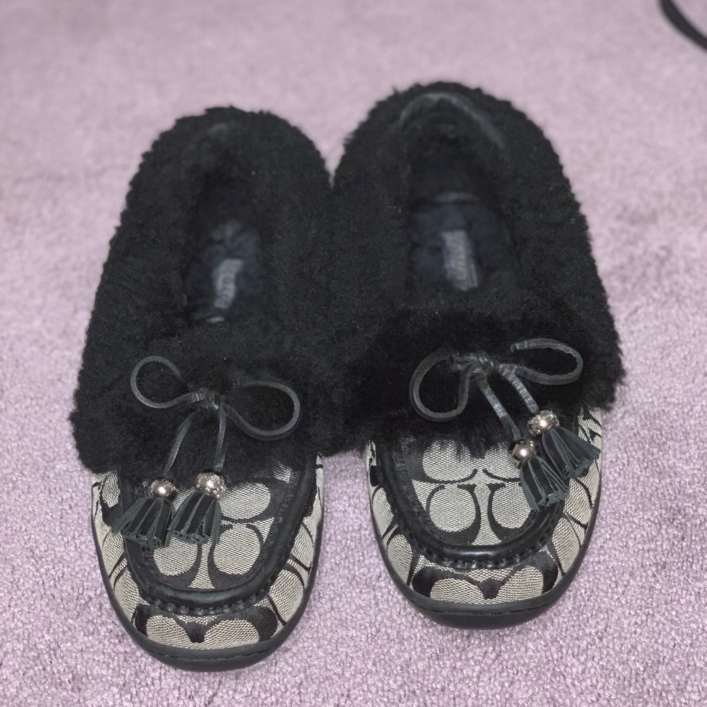 Coach Fur Moccasins